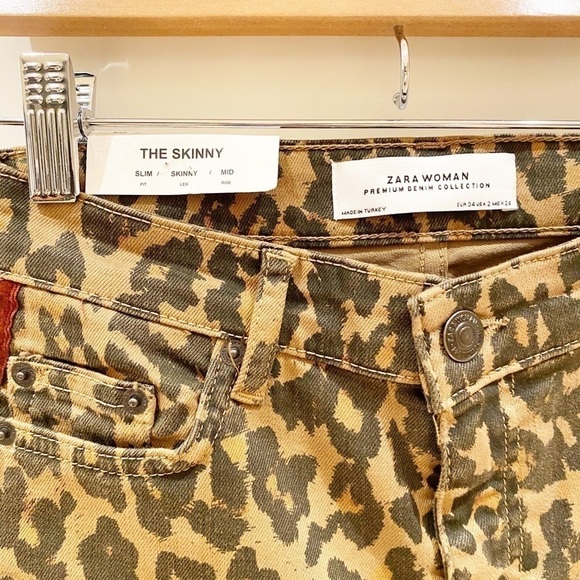 zara The Skinny Jean in Animal Print - Picture 7 of 10